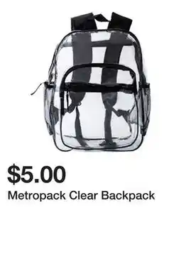 Five Below Metropack Clear Backpack offer