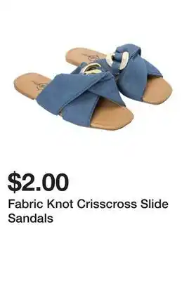 Five Below Fabric Knot Crisscross Slide Sandals offer