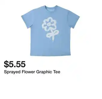 Five Below Sprayed Flower Graphic Tee offer