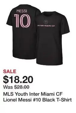 Dick's Sporting Goods MLS Youth Inter Miami CF Lionel Messi #10 Black T-Shirt offer