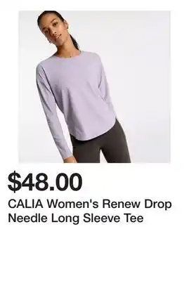 Dick's Sporting Goods CALIA Women's Renew Drop Needle Long Sleeve Tee offer
