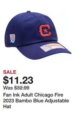 Dick's Sporting Goods Fan Ink Adult Chicago Fire 2023 Bambo Blue Adjustable Hat offer