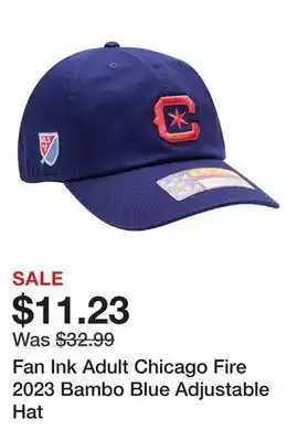 Dick's Sporting Goods Fan Ink Adult Chicago Fire 2023 Bambo Blue Adjustable Hat offer