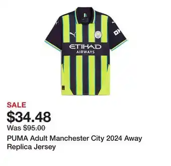 Dick's Sporting Goods PUMA Adult Manchester City 2024 Away Replica Jersey offer