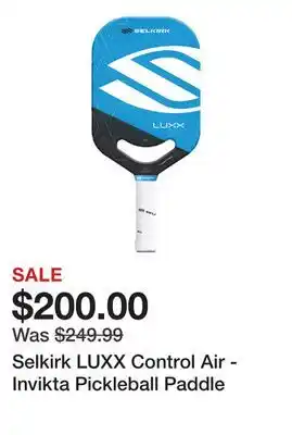 Dick's Sporting Goods Selkirk LUXX Control Air - Invikta Pickleball Paddle offer