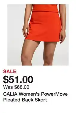 Dick's Sporting Goods CALIA Women's PowerMove Pleated Back Skort offer