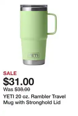 Dick's Sporting Goods YETI 20 oz. Rambler Travel Mug with Stronghold Lid offer