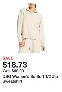 Dick's Sporting Goods DSG Women's So Soft 1/2 Zip Sweatshirt offer