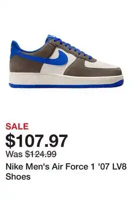 Dick's Sporting Goods Nike Men's Air Force 1 '07 LV8 Shoes offer