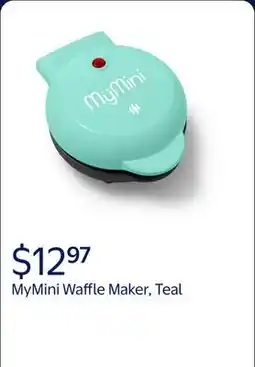 Walmart MyMini Waffle Maker, Teal offer