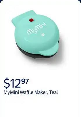 Walmart MyMini Waffle Maker, Teal offer
