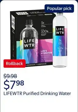 Walmart LIFEWTR Purified Drinking Water offer