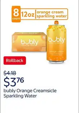 Walmart bubly Orange Creamsicle Sparkling Water offer