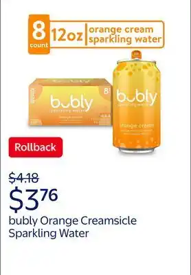 Walmart bubly Orange Creamsicle Sparkling Water offer