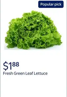 Walmart Fresh Green Leaf Lettuce offer