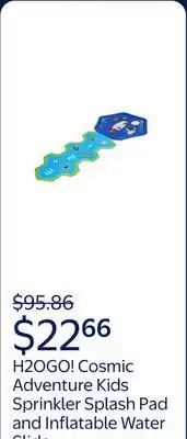 Walmart H2OGO! Cosmic Adventure Kids Sprinkler Splash Pad and Inflatable Water Slide offer