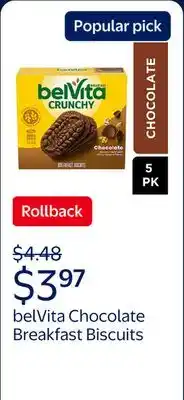 Walmart belVita Chocolate Breakfast Biscuits offer