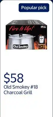 Walmart Old Smokey #18 Charcoal Grill offer