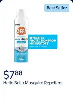 Walmart Hello Bello Mosquito Repellent, Made with Natural Lemongrass and Peppermint Oils offer