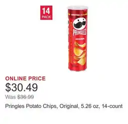 Costco Pringles Potato Chips, Original, 5.26 oz, 14-count offer