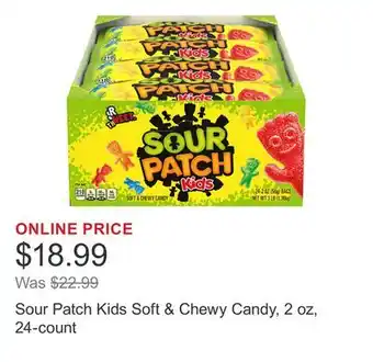 Costco Sour Patch Kids Soft & Chewy Candy, 2 oz, 24-count offer