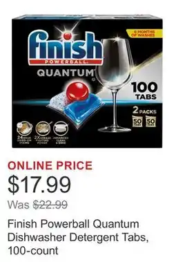 Costco Finish Powerball Quantum Dishwasher Detergent Tabs, 100-count offer