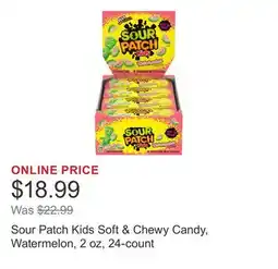 Costco Sour Patch Kids Soft & Chewy Candy, Watermelon, 2 oz, 24-count offer