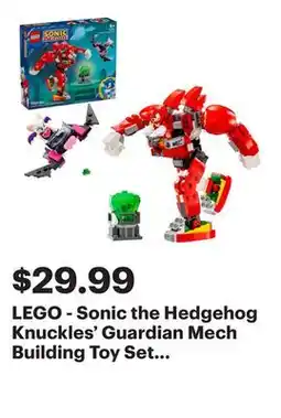 Best Buy LEGO - Sonic the Hedgehog Knuckles' Guardian Mech Building Toy Set 76996 offer