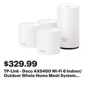 Best Buy TP-Link - Deco AX5400 Wi-Fi 6 Indoor/Outdoor Whole Home Mesh System 4-Pack (Deco XM73) - White offer