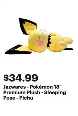 Best Buy Jazwares - Pokémon 18 Premium Plush - Sleeping Pose - Pichu offer