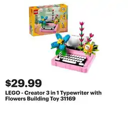 Best Buy LEGO - Creator 3 in 1 Typewriter with Flowers Building Toy 31169 offer