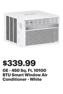 Best Buy GE - 450 Sq. Ft. 10100 BTU Smart Window Air Conditioner - White offer
