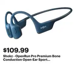 Best Buy Shokz - OpenRun Pro Premium Bone Conduction Open-Ear Sport Headphones - Steel Blue offer