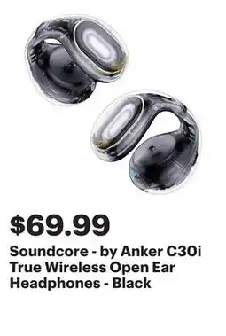 Best Buy Soundcore - by Anker C30i True Wireless Open Ear Headphones - Black offer