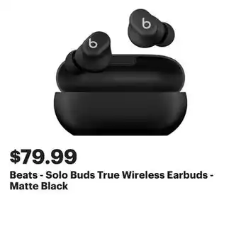 Best Buy Beats - Solo Buds True Wireless Earbuds - Matte Black offer