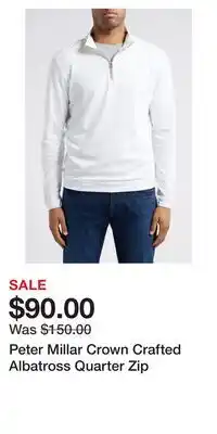 Nordstrom Peter Millar Crown Crafted Albatross Quarter Zip offer