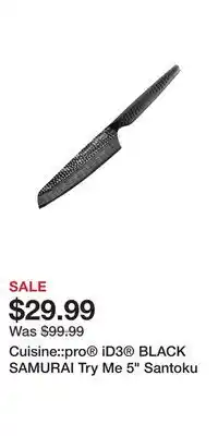 Nordstrom Cuisine::pro iD3 BLACK SAMURAI Try Me 5 Santoku offer