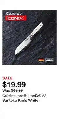 Nordstrom Cuisine::pro iconiX 5 Santoku Knife White offer