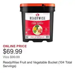 Costco ReadyWise Fruit and Vegetable Bucket (104 Total Servings) offer