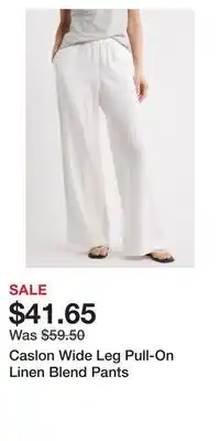 Nordstrom Caslon Wide Leg Pull-On Linen Blend Pants offer