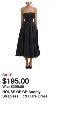 Nordstrom HOUSE OF CB Audrey Strapless Fit & Flare Dress offer