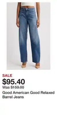 Nordstrom Good American Good Relaxed Barrel Jeans offer