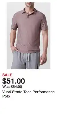 Nordstrom Vuori Strato Tech Performance Polo offer