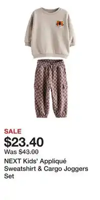 Nordstrom NEXT Kids' Appliqué Sweatshirt & Cargo Joggers Set offer