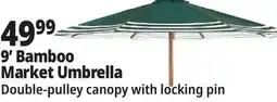 Ocean State Job Lot 9' Bamboo Market Umbrella Striped offer