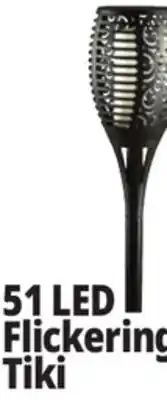 Ocean State Job Lot Outdoor Living Accents Solar 51 LED Tiki Light with Flickering Flame offer