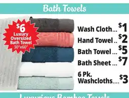 Ocean State Job Lot Bath towels offer