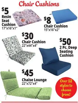 Ocean State Job Lot Chair Cushions offer