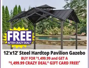 Ocean State Job Lot 12' x 12' Steel Hardtop Pavilion offer