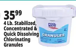 Ocean State Job Lot Pool Mate Stabilized Concentrated Chlorinating Granules. 4 lbs offer